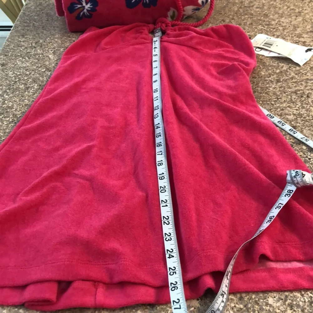 NWT Cocoa Pink Swim Cover Up Dress Medium Terry Cloth With Imperfections - Picture 6 of 17